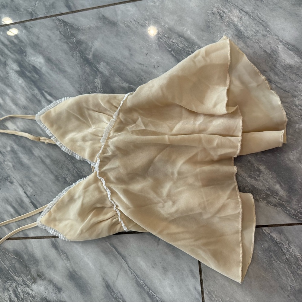 Urban Outfitters Cream Spaghetti Strap Top